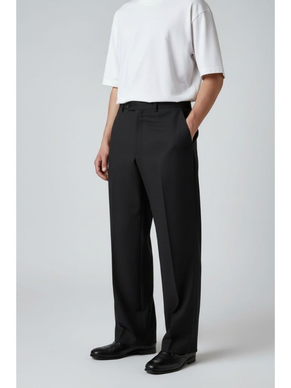 Joseph Abboud Mens Size 32X32 Black Dress Pants 80% Polyester 20% Rayon Flat Fro